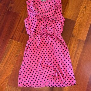 BeBop Pink and Black Polka Dot Kids Dress